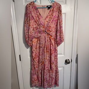 DKNY Pink Floral Women's Dress